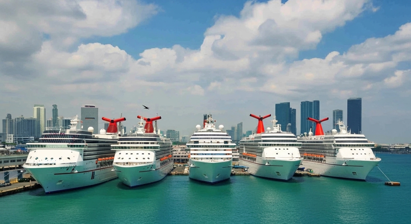 Carnival Cruise Lines in Cruise Port Miami Carnival Cruise Lines in Cruise Port Miami